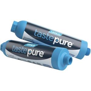imageCamco Tastepure CamperRV Water Filter  Inline Water Filter Reduces Bad Taste Odor Chlorine ampamp Sediment  Ideal for RVs Campers Travel Trailers Boats  Made in the USA  400412 Count Pack of 1