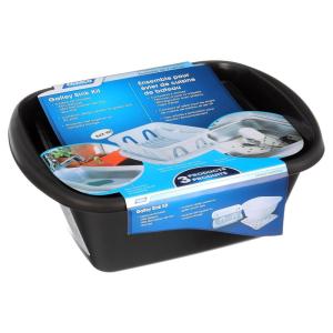 imageCamco 43518 Black Sink Kit with Dish Drainer Dish Pan and Sink Mat