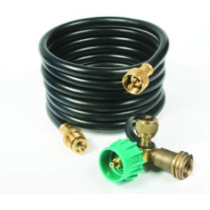 imageCamco 59143 12quot Brass 90 Tee with 3 ports and 12 Extension Hose  Black