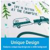 imageCamco 53245 Life is Better at The Campsite RVSized Shower Curtain Map Design  Sized to Fit Most RV Showers  Includes 12 Plastic Rings1W x 1L Pack of 2