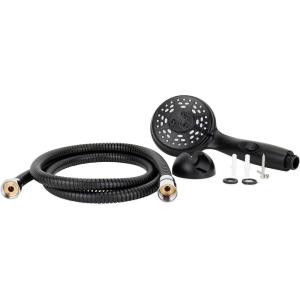 imageCamco Complete RVMarine Shower Head Kit  Features Convenient OnOff Switch for Water Efficient Showers  5 Spray Patterns  Black 43744