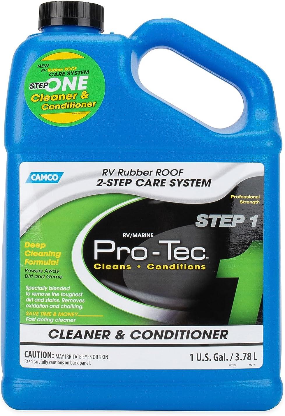 imageCamco ProTec CamperRV Rubber Roof Care System  Protect RV Roof ampamp Stop Roof Chalking  Minimize Maintenance  1 Gallon 41453