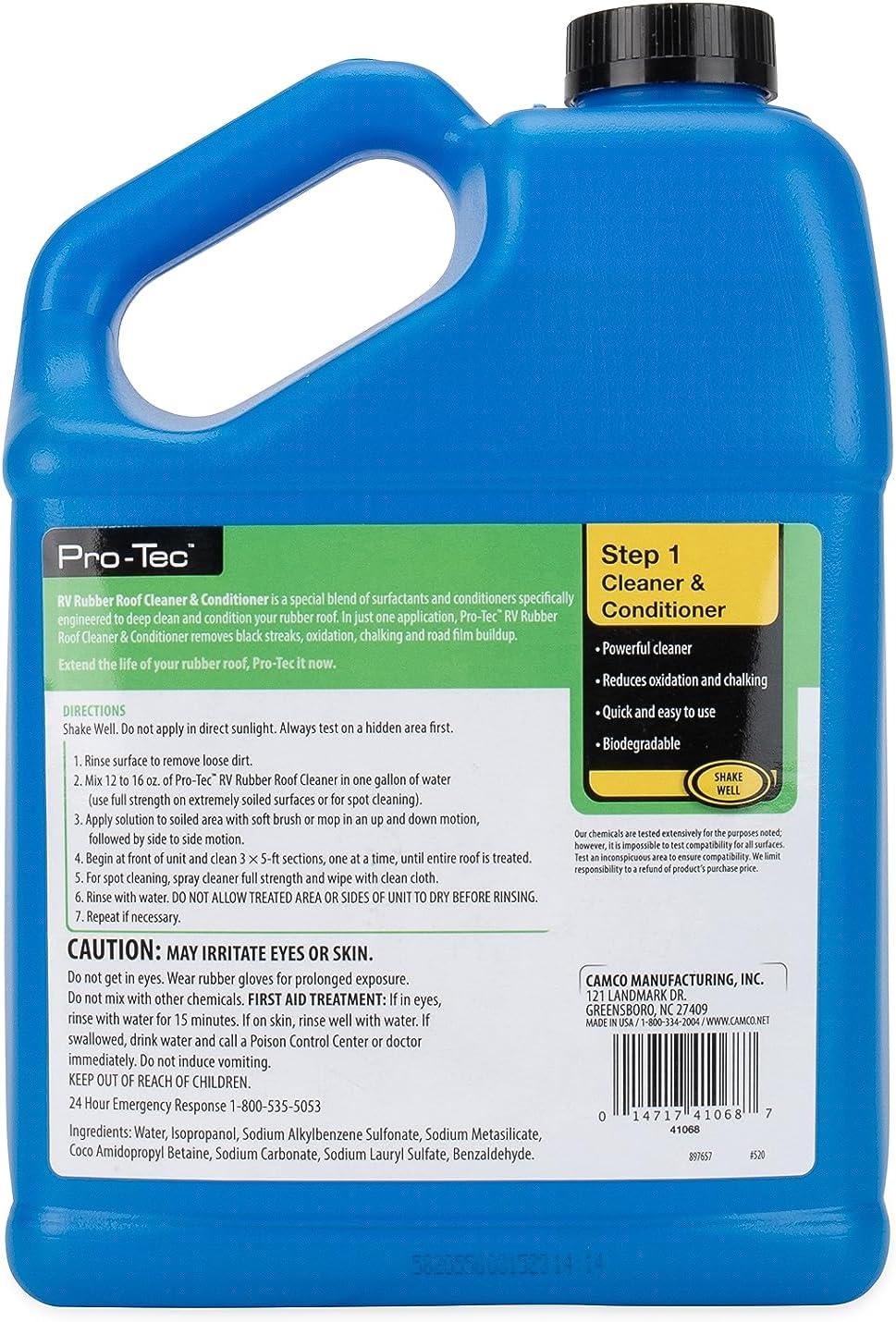 imageCamco ProTec CamperRV Rubber Roof Care System  Protect RV Roof ampamp Stop Roof Chalking  Minimize Maintenance  1 Gallon 41453