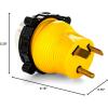 imageCamco Power Grip CamperRV 30A50A Locking Adapter  Compatible with 50Amp Locking Plugs  Weatherproof Connection  125 Volt  3750 Watt 55643