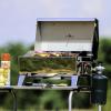 imageCamco Stainless Steel Portable Propane Gas Grill Convenient Size For Tailgating Camping RV Picnicking Home and Boats Includes Storage Bag 125 Square Inches Of Cooking Surface