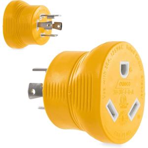 imageCamco 55338 PowerGrip 30 Amp 4Prong Generator Adapter Yellow