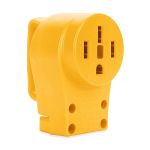 imageCamco Power Grip CamperRV 50Amp Female Replacement Receptacle  Features Power Grip Handle ampamp Accepts 4  10 Gauge Wire 5535350 Amp