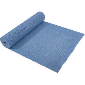 imageCamco Slip Stop Liner  Prevents Sliding in RVs ampamp Camper Kitchen Shelves and Drawers  Great for Toolboxes Rugs ampamp More  Durable Washable Material  1 x 12 Roll  Slate Blue 43278One Size