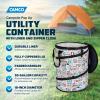 imageCamco PopUp Utility Container  Features Heavy Duty Liner ampamp Zipper Close Lid  Holds 30Gallon KitchenSize Trash Bags  Stands 2Ft Tall ampamp Collapses for RV Storage and Organization 42998Graffiti