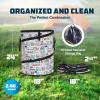 imageCamco PopUp Utility Container  Features Heavy Duty Liner ampamp Zipper Close Lid  Holds 30Gallon KitchenSize Trash Bags  Stands 2Ft Tall ampamp Collapses for RV Storage and Organization 42998Graffiti