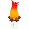 imageCamco Campfire Plugin Night Light  Uses LED Bulbs Creates Warm Glow  Camper Decor Features Fun Design 360 Degree Swivel Base and OnOff Switch  Great for RVs and Campers 53087