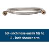 imageCamco RVMarine Flexible Replacement Shower Hose  Reinforced Construction  Measures 60Inches  Brushed Nickel 43748