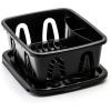 image:imageCamco RV Mini Dish Drainer amp Tray  Features a Sloped Drain Tray Design HeavyDuty Construction  Ideal for Small Spaces Apartments Boats and More 95 L x 117 W x 475 H  Black 43512OneSize