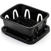 image:imageCamco RV Mini Dish Drainer amp Tray  Features a Sloped Drain Tray Design HeavyDuty Construction  Ideal for Small Spaces Apartments Boats and More 95 L x 117 W x 475 H  Black 43512OneSize
