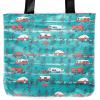 image:imageCamco Life is Better at The Campsite Canvas Tote Magnetic ClosureTeal With Sketch Design