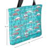 image:imageCamco Life is Better at The Campsite Canvas Tote Magnetic ClosureTeal With Sketch Design