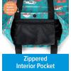 image:imageCamco Life is Better at The Campsite Canvas Tote Magnetic ClosureTeal With Sketch Design