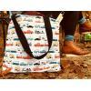 image:imageCamco Life is Better at The Campsite Canvas Tote Magnetic ClosureWhite With Retro Rv Print