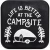 image:imageCamco Life is Better at The Campsite Hitch Receiver Cover  Protects Your Trailer Hitch Receiver from Debris Dirt Water and Rust  Life is Better at The Campsite Sketch Logo BlackSilver 53410Life is Better at the Campsite Sketch Logo