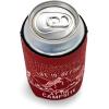 image:imageCamco Life is Better at The Campsite Sleeve  Neoprene Soda or Beer Coolie Fits 12 oz Cans Navy Blue and Gold Seal  53247Burgundy