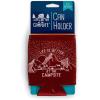 image:imageCamco Life is Better at The Campsite Sleeve  Neoprene Soda or Beer Coolie Fits 12 oz Cans Navy Blue and Gold Seal  53247Burgundy