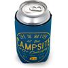 image:imageCamco Life is Better at The Campsite Sleeve  Neoprene Soda or Beer Coolie Fits 12 oz Cans Navy Blue and Gold Seal  53247Navy Blue