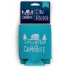 image:imageCamco Life is Better at The Campsite Sleeve  Neoprene Soda or Beer Coolie Fits 12 oz Cans Navy Blue and Gold Seal  53247Teal Blue