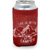 image:imageCamco Life is Better at The Campsite Sleeve  Neoprene Soda or Beer Coolie Fits 12 oz Cans Navy Blue and Gold Seal  53247Burgundy