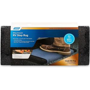 image:imageCamco 42909 Black Premium Wrap Around RV Step Rug 100 Polyester 22 x 23Black