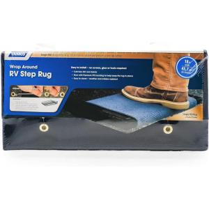 image:imageCamco 42909 Black Premium Wrap Around RV Step Rug 100 Polyester 22 x 23Blue