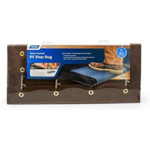 image:imageCamco 42909 Black Premium Wrap Around RV Step Rug 100 Polyester 22 x 23Brown