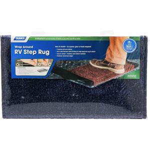 image:imageCamco 42942 Black Premium Wrap Around RV Step Rug Turf Material 22 x 23Blue