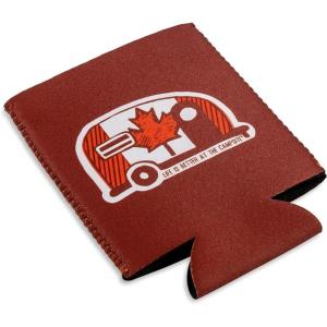 image:imageCamco Life is Better at The Campsite Sleeve  Neoprene Soda or Beer Coolie Fits 12 oz Cans Navy Blue and Gold Seal  53247RedMulticolor