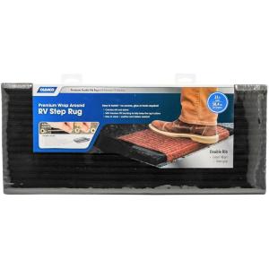 image:imageCamco RV Wrap Around Double Ribbed Step Rug  Easy Install  Easy to Clean  Blue 42954Grey