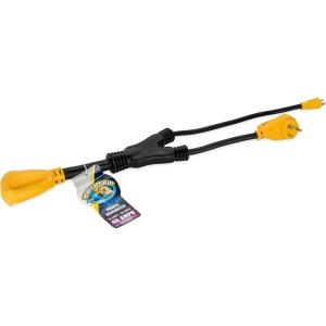 image:imageCamco PowerGrip CamperRV Maximizer 45Amp Adapter  Combines Power from 15Amp and 30Amp Outlets to Generate 45Amps 55025