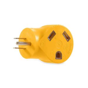 image:imageCamco 55325 15 AMP Male  30 AMP Female 90 Degree Electrical Adapter YellowOne Size