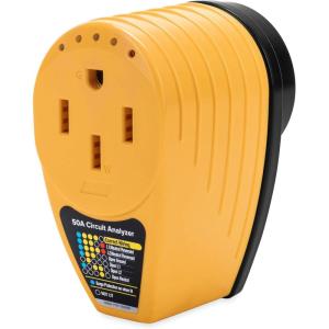 image:imageCamco Power Grip CamperRV Power Defender 50Amp Circuit Analyzer  Features Integrated Surge Protection and Fault Indication  Protect RVs from Power Surges and Faulty Electrical Connections 55309One Size