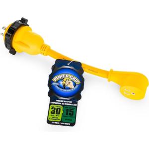 image:imageCamco PowerGrip 12 Electrical Adapter  30 Amp Male Locking End to 15 Amp Female Standard End 55616