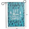 image:imageCamco Life Is Better at The Campsite RV Garden Flag  Features Unique Camper Themed Sketch Design  Waterproof 12Inches X 18Inches 53308