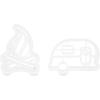 image:imageCamco 53369 Life is Better at The Campsite Cookie Cutters  Perfect for Making Decorative Cookies  Includes 1 Campfire and 1 RV Cookie Cutter White