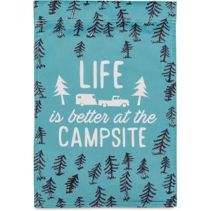 image:imageCamco Life Is Better at The Campsite RV Garden Flag  Features Unique Camper Themed Sketch Design  Waterproof 12Inches X 18Inches 53308