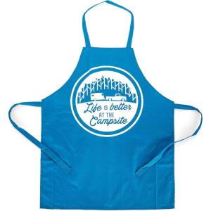 image:imageCamco Life is Better at The Campsite Adjustable Apron  Features a Truck and TreeThemed Design Made Entirely of Cotton and is Machine Washable 53258Navy Blue