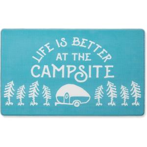 image:imageCamco Life is Better at The Campsite AntiFatigue Kitchen Mat  Features RV Sketch Design  Reduces Discomfort While Standing for Extended Time  Features a NonSlip Surface  30 x 18 x 34 in 53435White