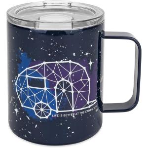 image:imageCamco Life is Better at The Campsite Stainless Steel Coffee Mug  Microwave amp Dishwasher Safe  Features Double Wall Vacuum Insulation amp RV Constellation Design  Holds 14oz 53310