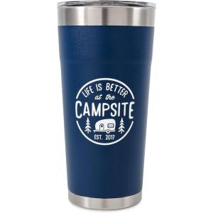 image:imageCamco Life is Better at The Campsite Stainless Steel Tumbler  Features Double Wall Vacuum Insulation for HeatIce Retention amp Unique Life is Better At the Campsite Design  Holds 20 oz 5332320 oz