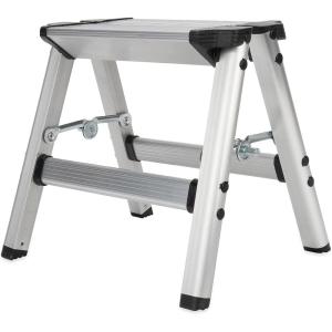 image:imageCamco Folding Metal Step Stool  Perfect for Hard to Reach Areas in Kitchens and Closets Great as a Truck Stool Folds for Easy Storage 43672 SilverOne SizeOne Size