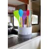 image:imageCamco 43513 Countertop Utensil Drainer  Perfect for Storing and Drying Eating Utensils Sponges Brushes and Soap  Includes A Perforated Drainer and Base to Keep Countertops Dry