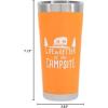 image:imageCamco Life is Better at The Campsite Stainless Steel 20 oz Tumbler with Double Wall Insulation  Great for Hot and Cold Drinks  Orange 53055