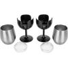 image:imageCamco Life is Better at The Campsite Wine Tumbler  Heavy Duty Double Wall Vacuum Insulation  Crafted of 188 Stainless Steel  Features Removable Black Stems  2Pk 8ozEach 53485
