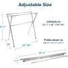 image:imageCamco Portable Clothes Drying Rack  Features 3 Horizontal Drying Rods  Extend from 60inches to 95inches Long to Provide Plenty of Drying Space  Light Weight Stainless Steel 51339
